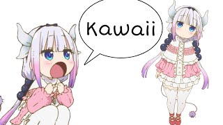 Miss Kobayashis Dragon Maid CUTE KANNA SAYING quotKAWAIIquot 😍 [upl. by Schmidt]