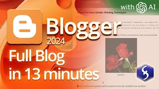 Blogger  Tutorial for Beginners in 13 MINUTES  COMPLETE [upl. by Hector]