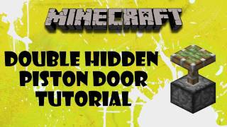 Minecraft  Tutorial Double Hidden Piston Door [upl. by Troth]