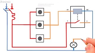 Comment monter un télérupteur  Schéma électriquecircuit éclairage lightingdesign [upl. by Norra659]