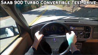 1989 Saab 900 Turbo Convertible Test Drive [upl. by Dnalloh495]