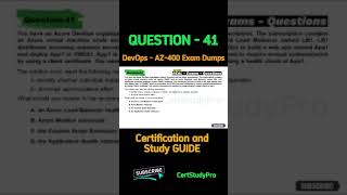 Q 41 AZ 400 DevOps Real Exam azure devops certification exam dumps az400 dumps [upl. by Bo]