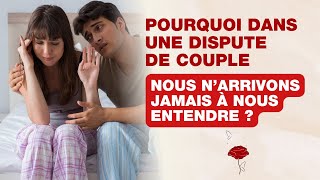 Pourquoi dans une dispute de couple mon partenaire et moi n’arrivonsnous JAMAIS à nous entendre [upl. by Acinoed]