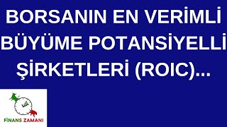 BORSANIN EN VERİMLİ BÜYÜME POTANSİYELLİ ŞİRKETLERİ ROIC [upl. by Eveline921]