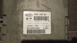 Marelli IAW1AP81 Immo off No Start Solution Peugeot 206 14 Citroen Xsara 14 [upl. by Barrada]