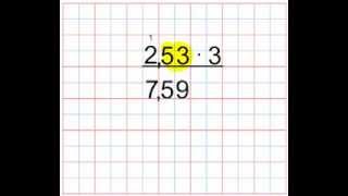 Multiplikasjon av desimaltall med énsifret tall [upl. by Haleelahk957]