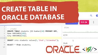 How to Create Table in Oracle Database [upl. by Shamus780]