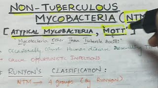 Nontuberculous mycobacteria  Microbiology  Handwritten notes [upl. by Toombs710]