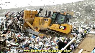 Cat D7E Hybrid dozer in landfill [upl. by Juana745]