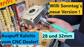 Neue Simson Auspuff Kalotte ohne Rand vom CNC Dealer  Willi Sonntag´s neue formschöne Version [upl. by Devona]