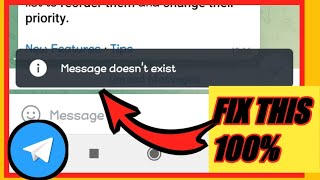 How To Fix Message Doesnt Exist telegram problem 2022 [upl. by Rosemaria]