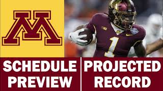 Minnesota Football 2024 Schedule Preview amp Record Projection [upl. by Poucher560]