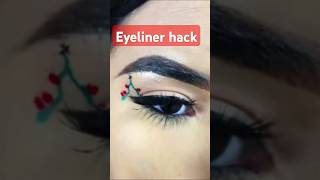 Christmas party eyeliner hack 🌲must try 👍shorts [upl. by Onitnerolf279]