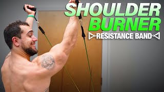 Resistance Band Shoulder Workout At Home to Get Ripped [upl. by Spiegelman]