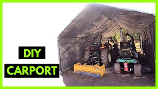 DIY Carport on a Budget  On The Homestead [upl. by Oremor]