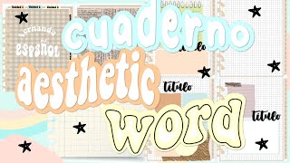 Cuaderno digital Aesthetic en WordFernanda🌺 [upl. by Lulita146]