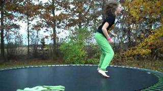 Backhandspring fails on trampoline [upl. by Etteniotnna]