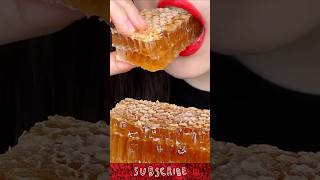 ASMR RAW HONEYCOMB COMPILATION  MUKBANG EATING SOUNDS  ASMR EATING FOOD shorts [upl. by Tedie]