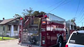 Lindenhurst Fire Department Engine 166 doing a fire truck ride 2024 [upl. by Balas]