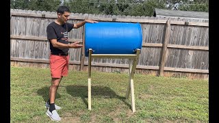 How To Make A Rotating Composter Out Of A Plastic Barrel [upl. by Salome]