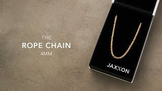 Mens Gold Rope Chain  4mm  Mens Jewelry Unboxing  JAXXON [upl. by Mobley]