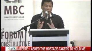 Duterte recalls 1989 hostage crisis in Davao [upl. by Ettelrac]