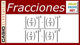 POTENCIACIÓN CON FRACCIONES  Ejercicio 3 con CASIO Classwiz fx991LA X [upl. by Deeyn]