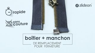 Réparation fermeture eclair  Boîtier et Manchon de remplacement [upl. by Htebirol]