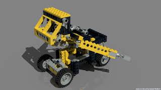 LDCad animation of LEGO set 8852 rendered by POVRay [upl. by Ram]