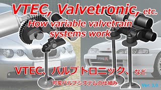 VTEC Valvetronic VVT etc How variable valvetrain systems work [upl. by Riabuz]