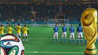 2014 Fifa World Cup  Octavos de FinalItalia Vs Colombia con SUERTE Gameplay Xbox 360 [upl. by Frolick]