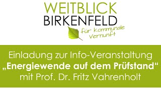 Vortrag von Prof Dr Fritz Vahrenholt am 251024 in Birkenfeld [upl. by Adirehs]