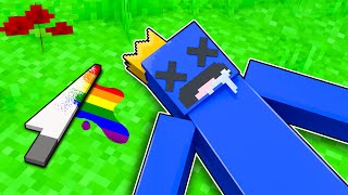 Who KILLED BLUE ROBLOX RAINBOW FRIENDS in Minecraft [upl. by Boy]