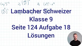 Term mit Potenzgesetze vereinfachen amp Probe Lambacher Schweizer Mathe 9 NRW G9 Seite 124 Aufgabe 18 [upl. by Adallard987]