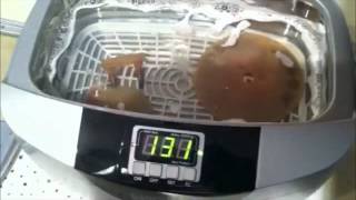 Ultrasonic Cleaner in action [upl. by Zzabahs]