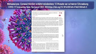 Metaanalyse Coronainfektion schützt mindestens 10 Monate vor schwerer Erkrankung [upl. by Dougherty]