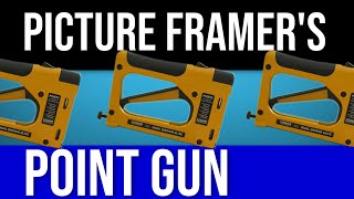 PICTURE FRAME POINT GUN first time using the Logan F5002 point gun for picture framing [upl. by Boudreaux]