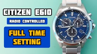 How to Setting Time on Citizen EcoDrive E610 Radio Controlled Perpetual Calendar  SolimBD [upl. by Amilb]