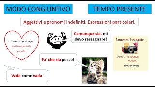 Italiano per stranieri Lezione 125 QUANDO USARE IL CONGIUNTIVO AGGETTIVI E PRONOMI INDEFINITI [upl. by Neemsay]