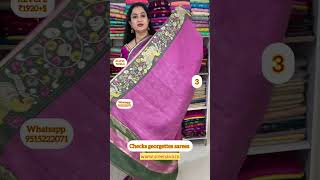 🌸 checks georgettes sarees 🌸 [upl. by Pelage]