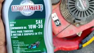 Honda lawnmower GCV160 Oil change [upl. by Tannie107]