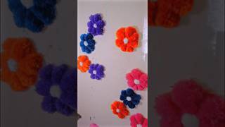 Carving Puff Balls into 3D Rug Flowers 🌸 tufting satisfying flowers floral fiberart rug [upl. by Alasdair]