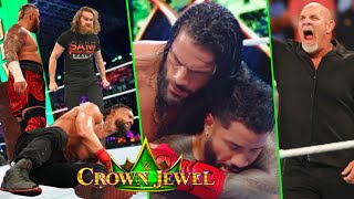 WWE Crown Jewel 2024 Full Highlights And Results Sami Zayn Attacks Roman Reigns And Usos Goldberg [upl. by Ecinev700]