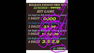 23102024 KOLKATA FATAFAT 8TH BAZI PASS NO1 1 DIGIT 2 DIGIT ROLLING GAME PASS GERENTY [upl. by Oer]