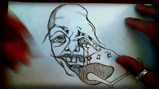 quotACIDquot TRIPPY DRAWING  PSYCHEDELIC DRAWING SKETCH  SPEED DRAWING [upl. by Casey746]