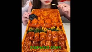 Eating mukbang 😋 Spicy noodles 🤤 [upl. by Ecertak]