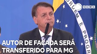 Autor de facada em Bolsonaro será transferido para Minas Gerais [upl. by Aisats]