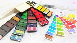 Are These Paints Worth the Money  Watercolor WheelFanTwirlNomad style palette review [upl. by Higginbotham]