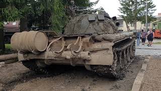 T55 Idling at an open day of Mts panzer fahren at Benneckenstein 2023 [upl. by Fates799]