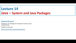 Lecture 14 Java  System and Java Packages بالعربي [upl. by Llenrep63]